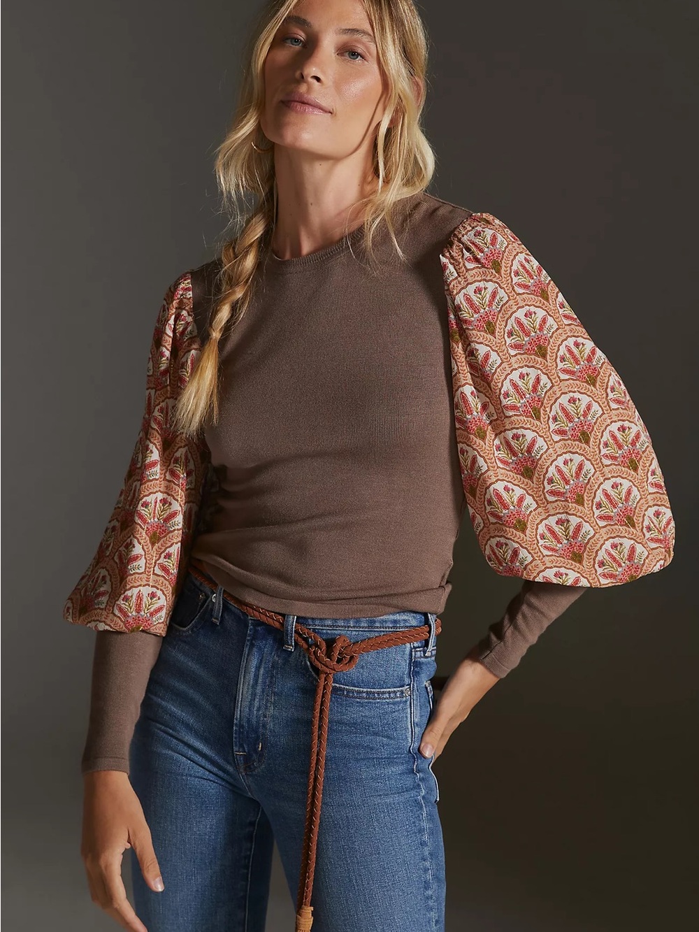 Anthropologie Blank London Puff Sleeve Sweater